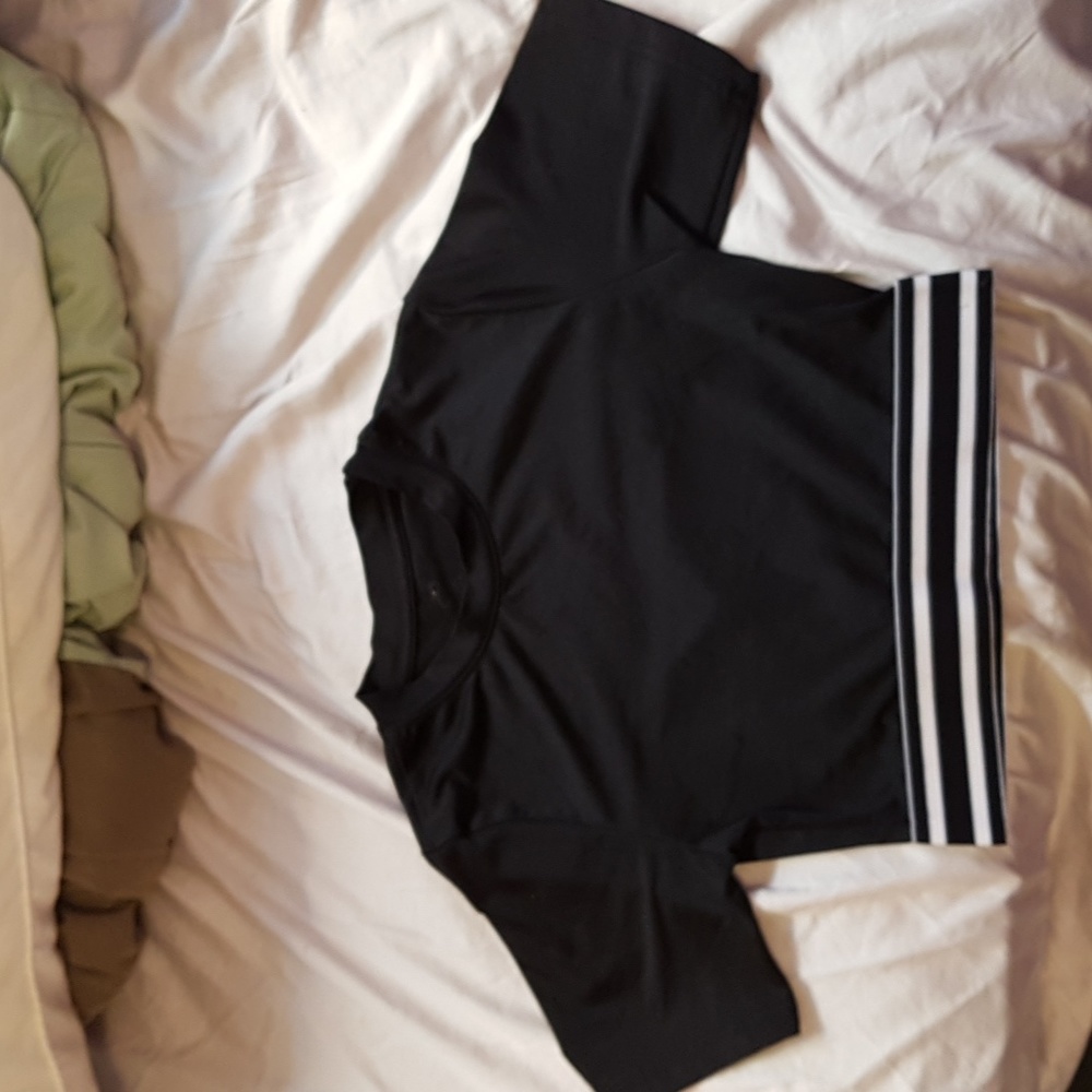 Compression Crop-Top Black